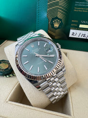 Rolex Datejust 41mm 126334 2024 Mint Green Dial Jubilee